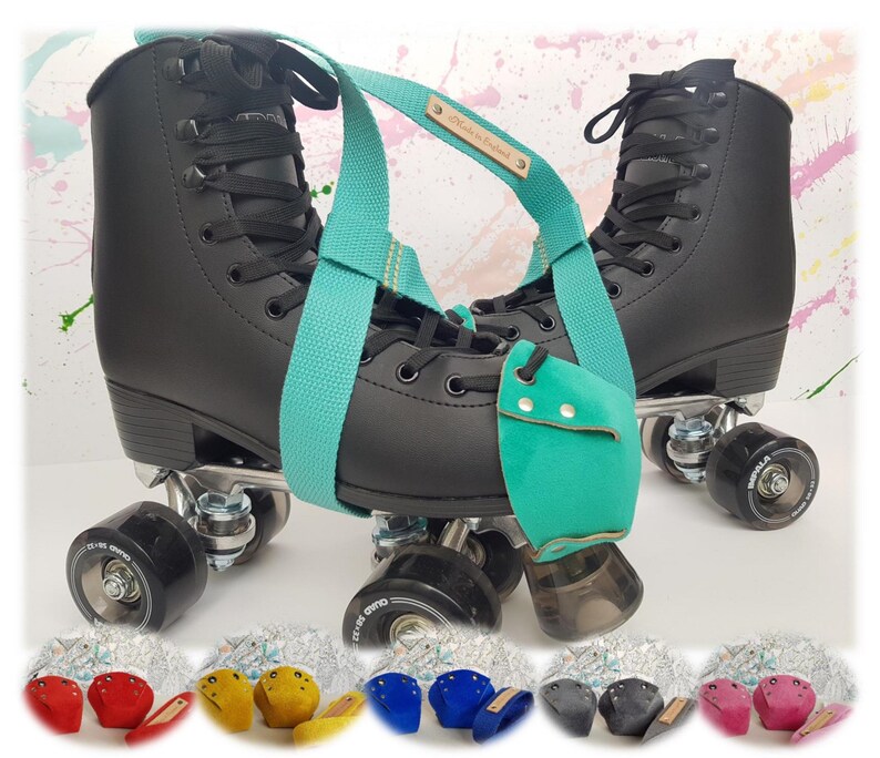 Roller Skate Kit Leather Toe Guards Carry Leash Made in Etsy UK