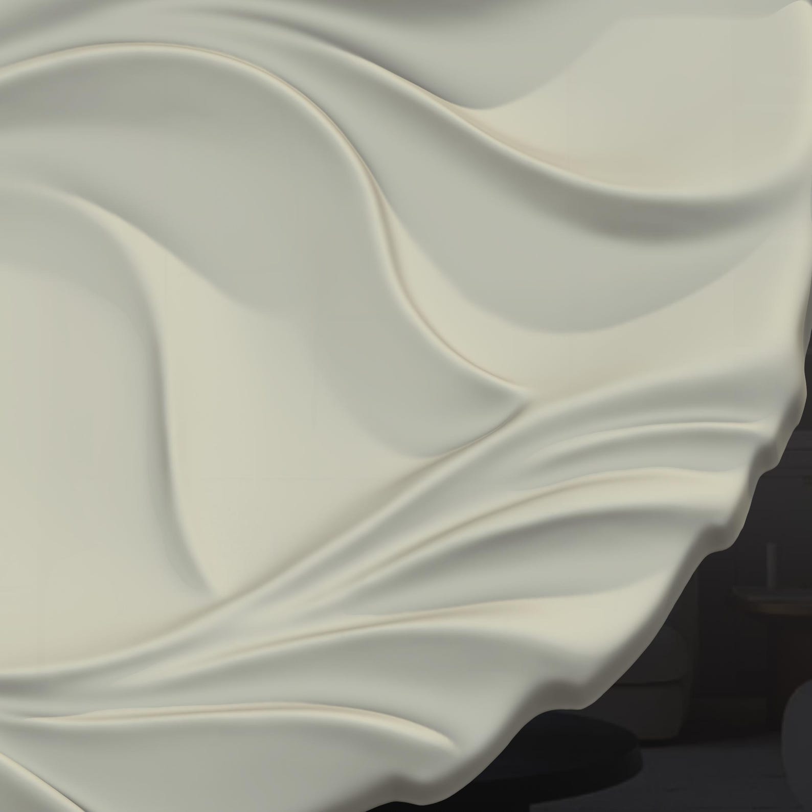 Modern Wave Pattern Wall Art STL | Round 3D Relief Sculpture for CNC ...