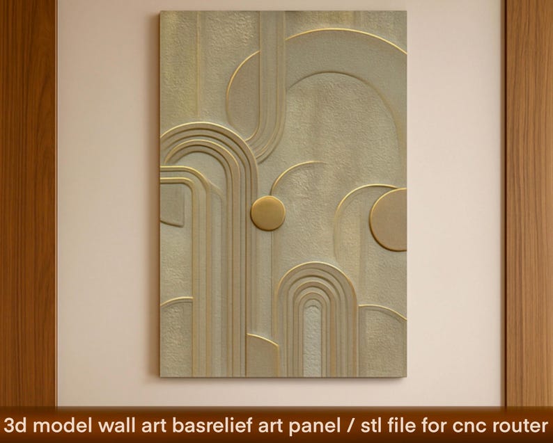 3D Arched Relief STL File for CNC Router | Architectural Geometric Wall ...