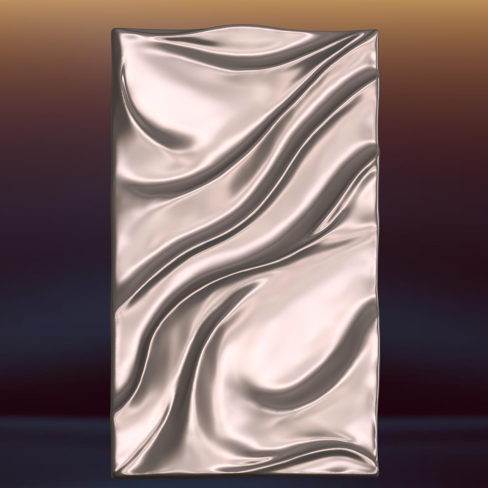 Modern Wave Pattern Wall Art STL | Round 3D Relief Sculpture for CNC ...