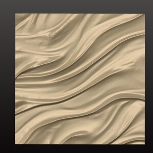 Wave Texture Stl Wavy Silk Texture STL Panel – 3D Model for CNC and 3D Printing, Flowing ...