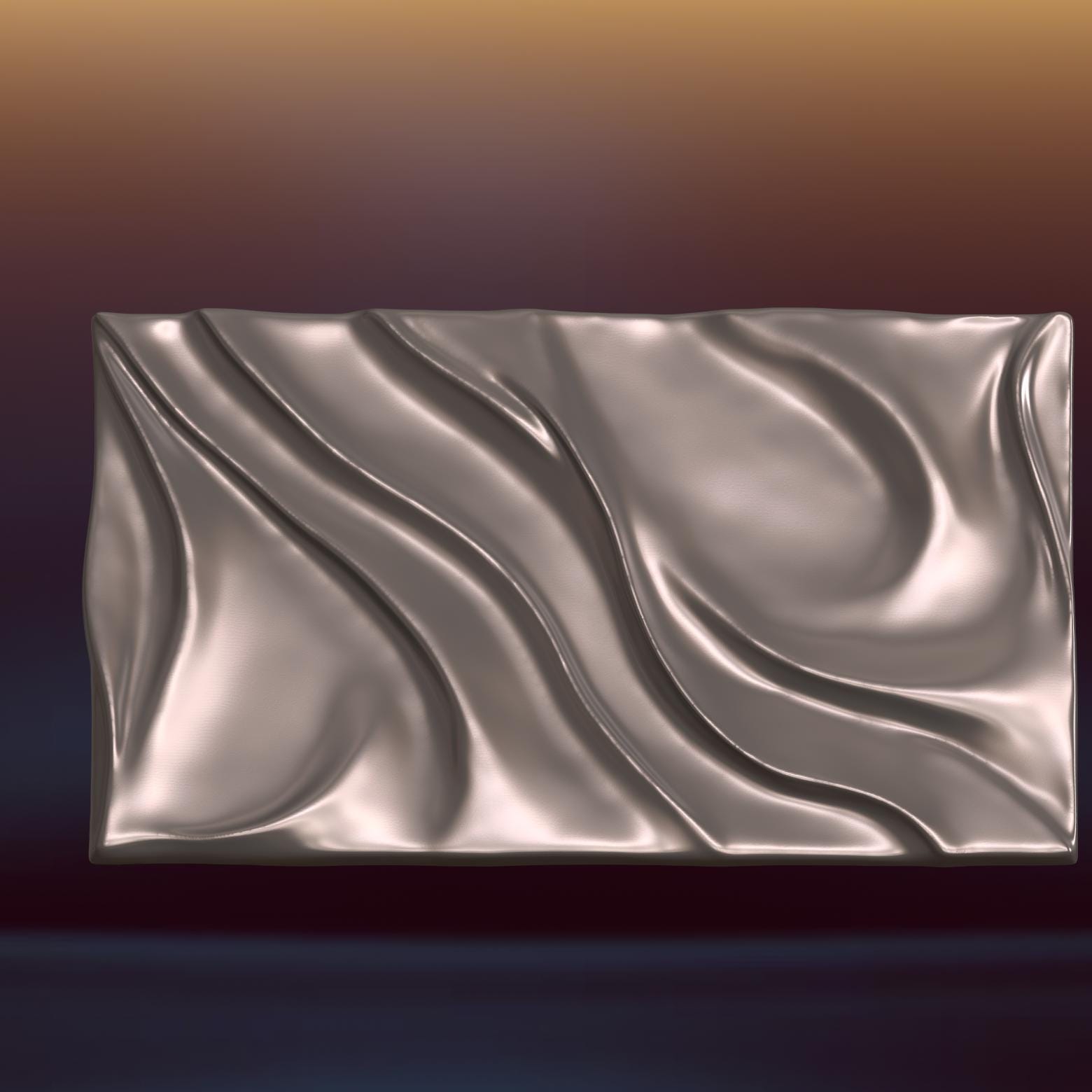 Modern Wave Pattern Wall Art STL | Round 3D Relief Sculpture for CNC ...