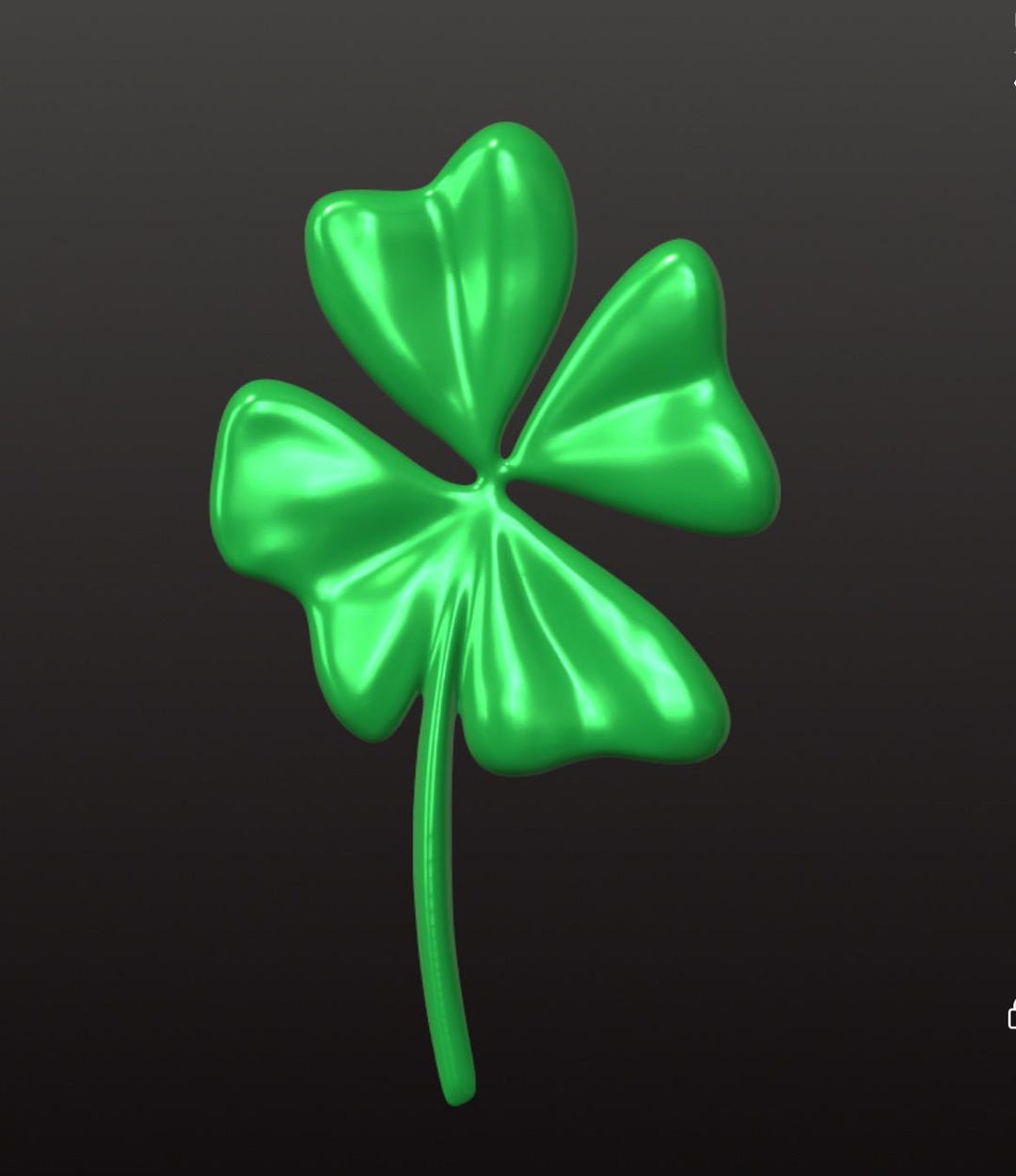 3D Four-leaf Clover STL Model for CNC and 3D Printing Lucky Decorative ...