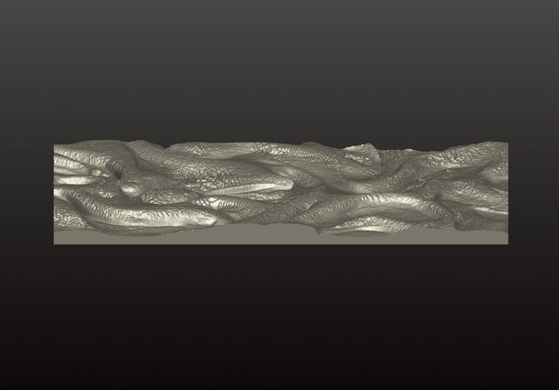 Wave Wall Art Panel STL File – CNC Router Bas Relief Texture for Modern ...