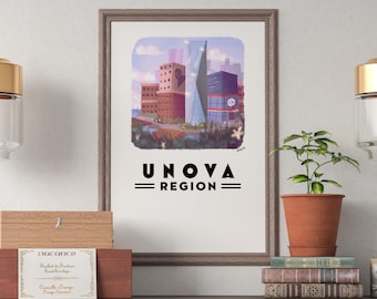 Pokémon Region Travel Poster - Unova Region