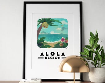 Pokémon Region Travel Poster - Alola Region