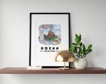Pokémon Region Travel Poster - Hoenn Region
