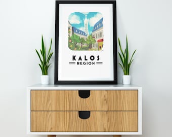 Pokémon Region Travel Poster - Kalos Region