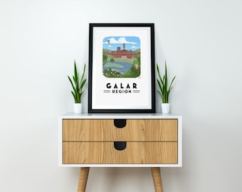 Pokémon Region Travel Poster - Galar Region