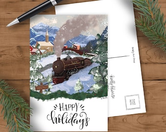 Happy Holidays Postcard - Pack of 5