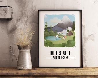 Pokémon Region Travel Poster - Hisui Region