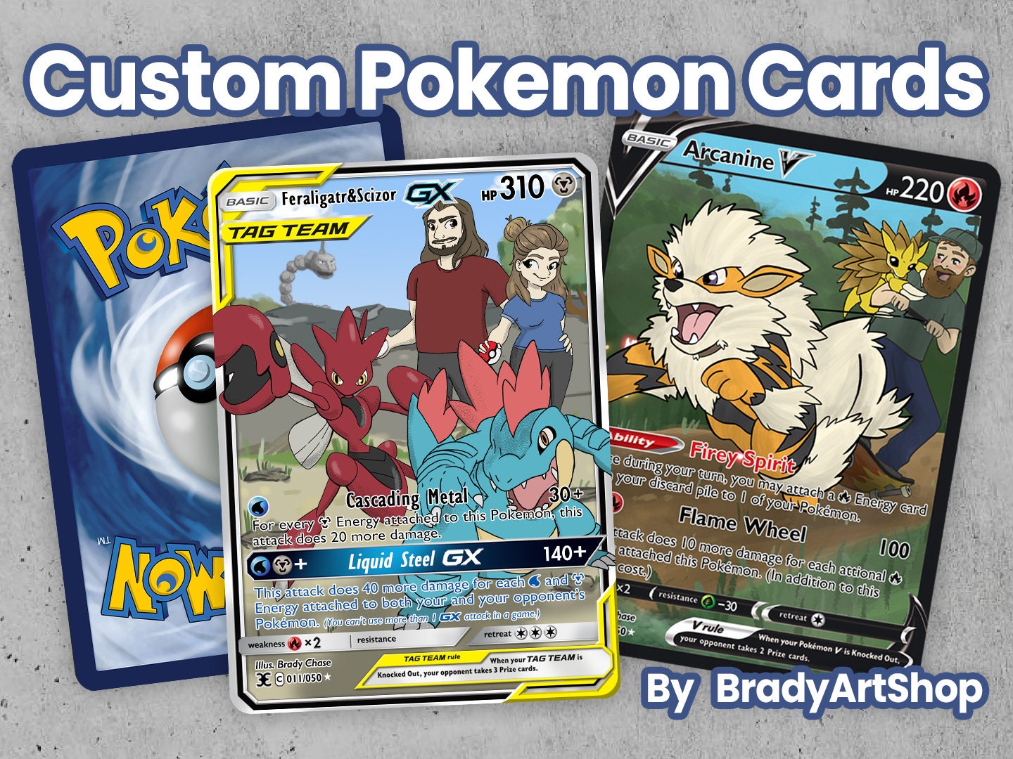 Custom Pokmon Cards - Etsy