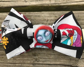 Medium Sally Inspired Bow/Bow tie Dog Collar
