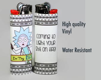 Tiny Rick Custom Bic Lighter / Rick and Morty Lighter / High Quality / Handmade / Rick Sanchez