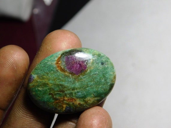 43x28x4 MM Natural Ruby Fuchsite loose cabochon Pendant making gemstone #G6938
