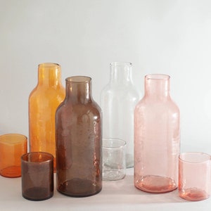 Hammered Glass Carafe | Handblown in India