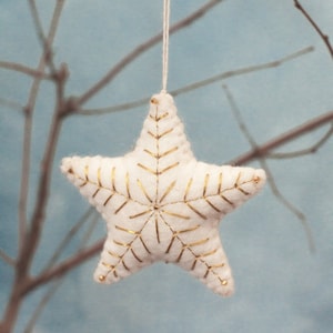 Embroidered Star Felt Ornament | Handcrafted in Nepal