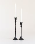 Gemini Hand-Forged Iron Candle Stands | Set of 2