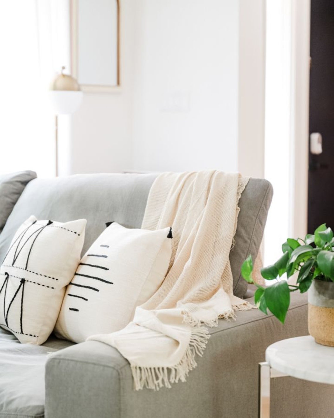 COTTON THROW BLANKET // Open Weave // Handmade in Zambia Etsy