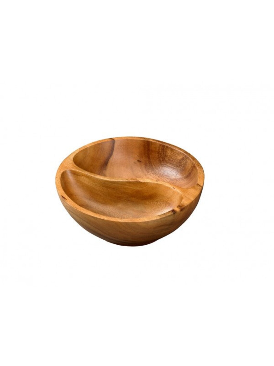 ACACIA WOOD DIVIDED Snack Serving Bowl // Handcarved in the Etsy