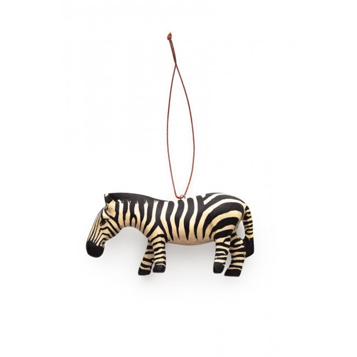 HANDCARVED ZEBRA ornament Etsy