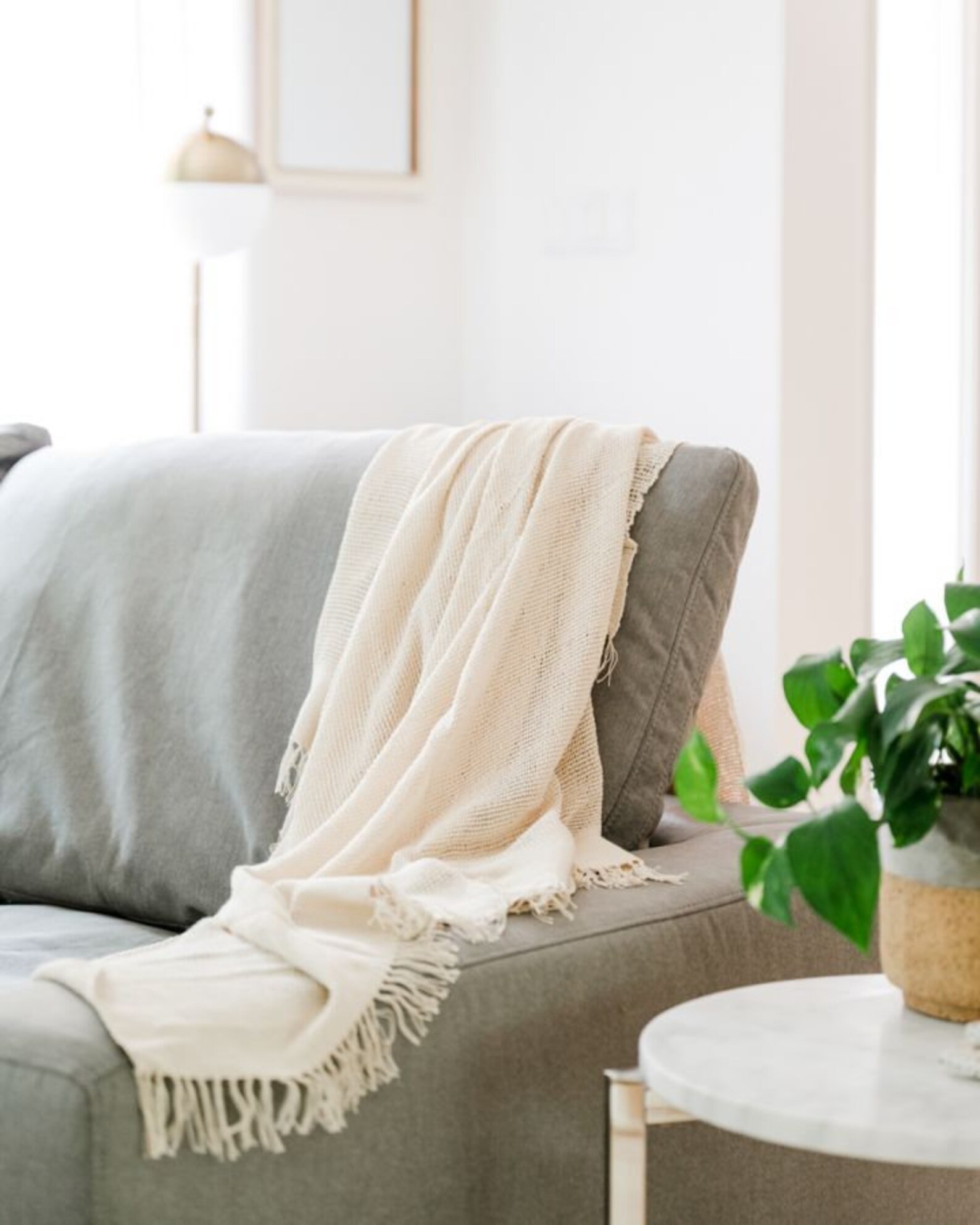 COTTON THROW BLANKET // Open Weave // Handmade in Zambia Etsy