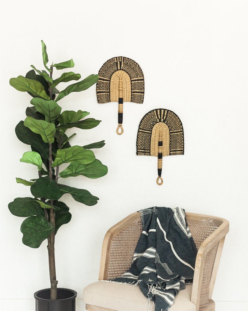 ADA Woven African Hand Fan Wall Hanging Ethically Crafted in Etsy