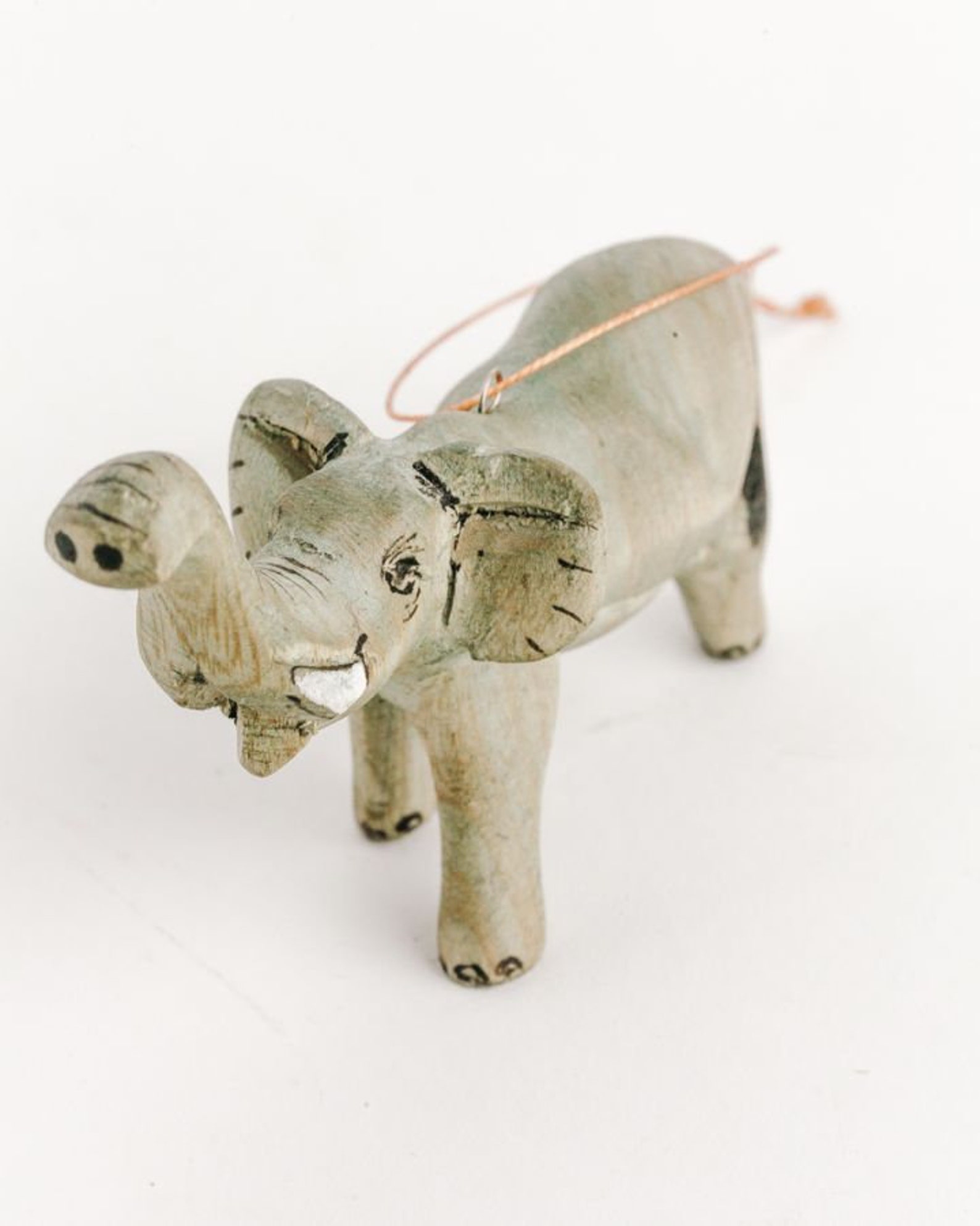 WOOD ELEPHANT ORNAMENT // Handcarved Jacaranda Wood // Safari Etsy