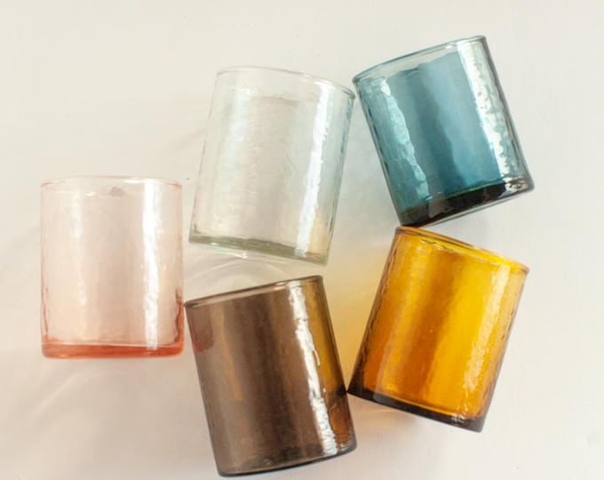 Handblown Hammered Glasses | Set of 4
