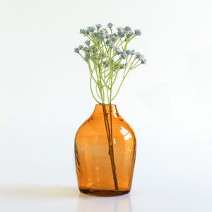 Haley Hammered Glass Bud Vase | Handblown in India Marigold