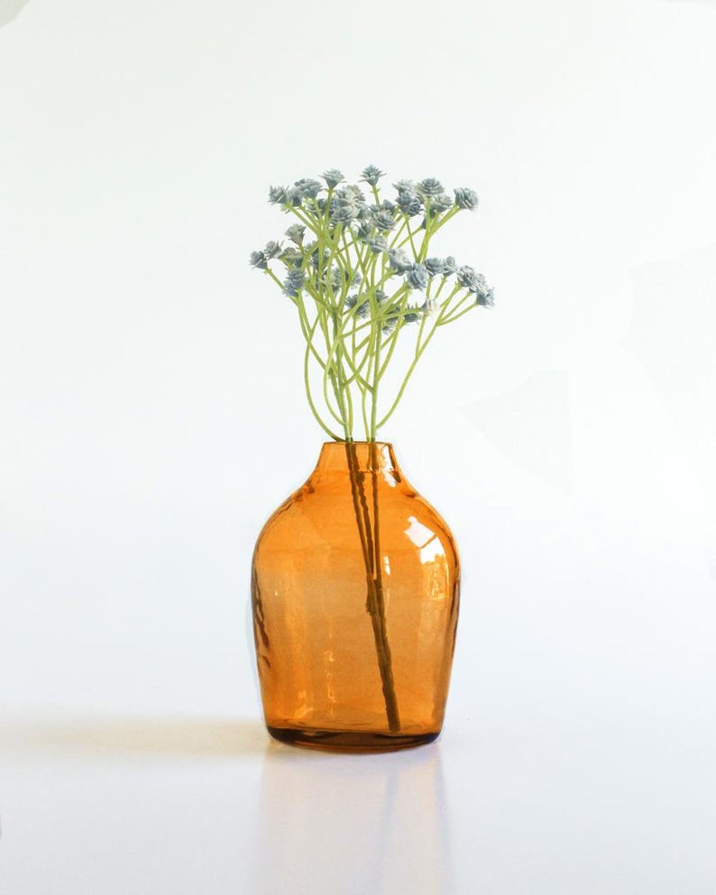 Haley Hammered Glass Bud Vase | Handblown in India Marigold
