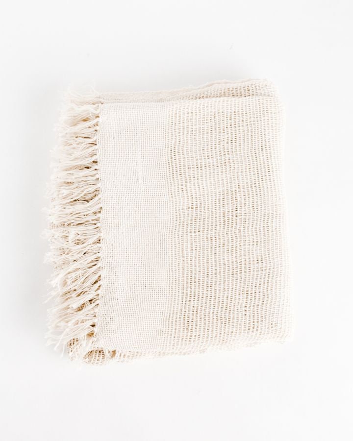 COTTON THROW BLANKET // Open Weave // Handmade in Zambia Etsy
