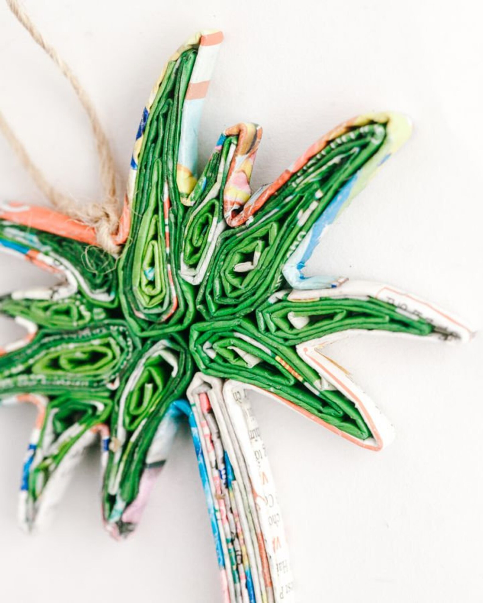 PAPER PALM TREE Ornament // Recycled Paper Quilling Etsy
