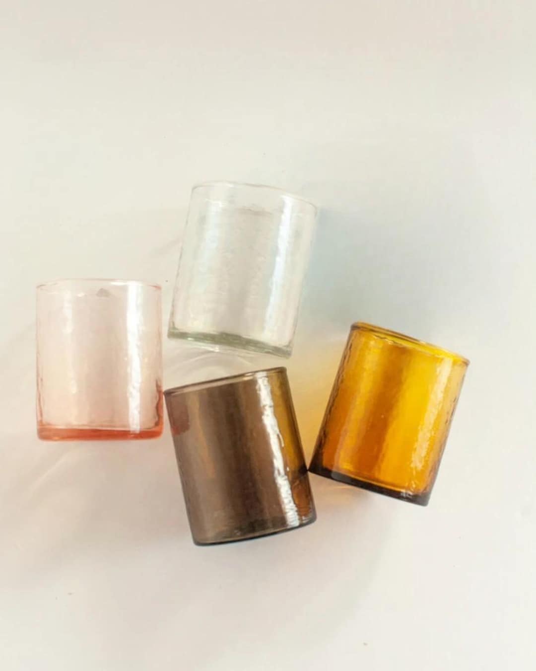 Handblown Hammered Glasses | Set of 4 - Blush