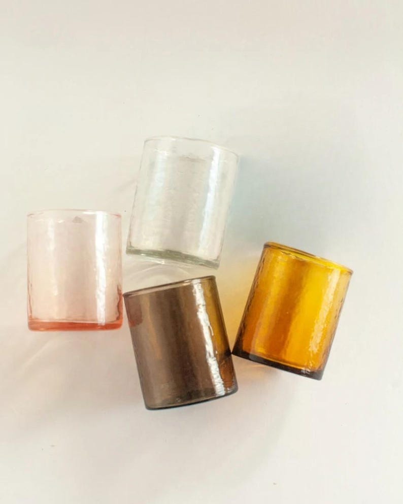 Handblown Hammered Glasses | Set of 4