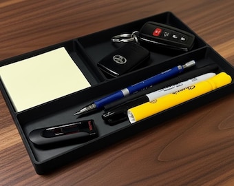 Custom Desk Organizer Tray, Modern Minimalist Desktop Catchall, Bento-Style Drawer Insert for Office or Home