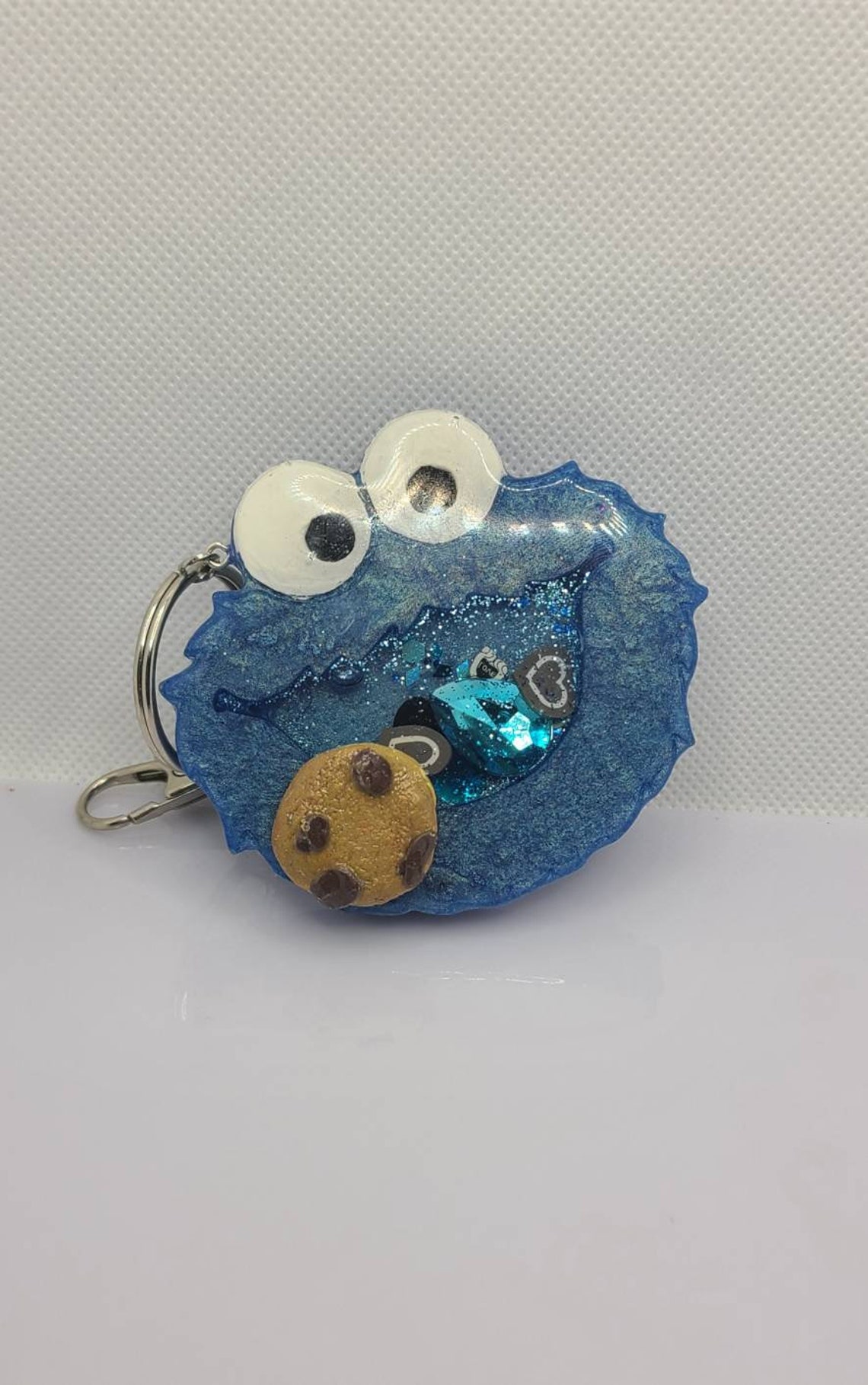 Cookie Monster Keychain Shaker Keychain Charm Backpack Etsy