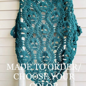 Crochet Skull Shawl: Lost Souls Scarf, Witchy Wedding Accessory (Made To Order)