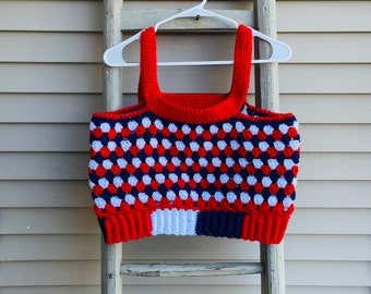 4th of July tank top women, Independence Day shirt, red white and blue halter, patriotic clothing, summer tank top, festival halter top