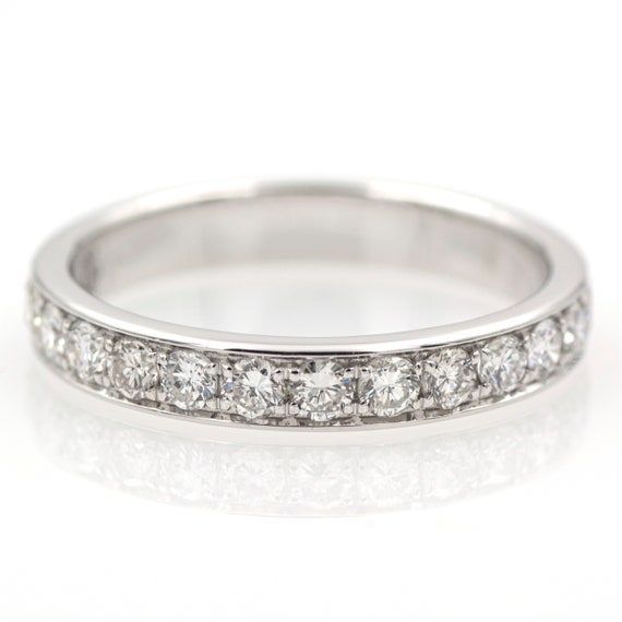 Bague Demie-alliance Or 18K/750 Avec 8 Diamants (env. 0.24ct) - Occasion