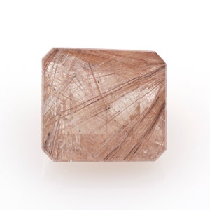 Natural rutilated quartz rectangular cut 15.60 ct.