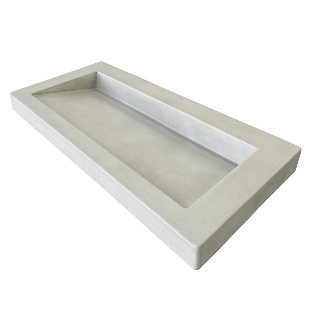 Con Rete Ramp Basin Concrete Sink Ramp Slope X Large 40” Basin Integrated in Countertop ...