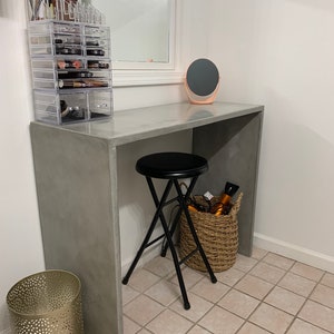 Concrete Console Table with Waterfall Legs