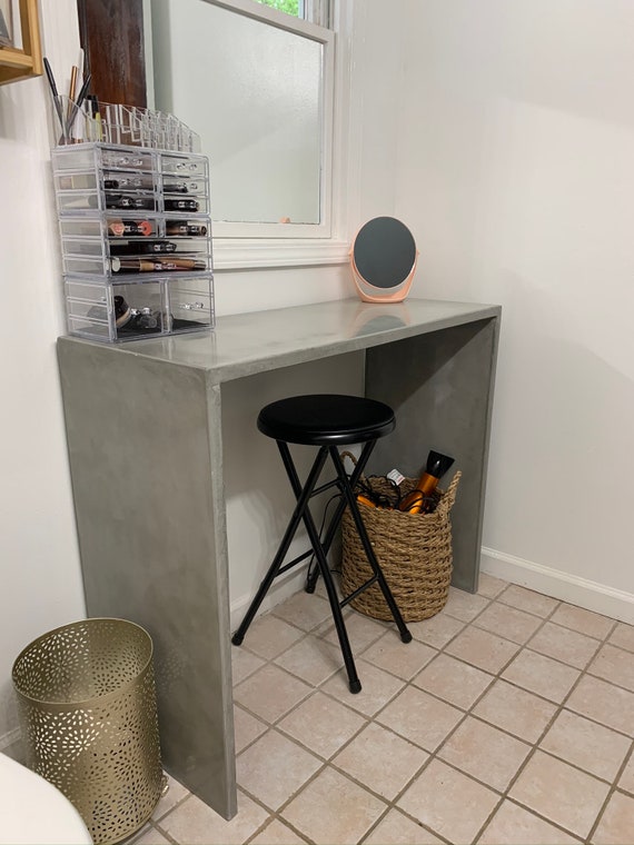 Concrete waterfall on sale console table