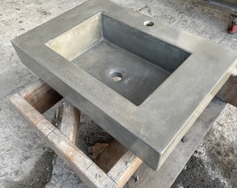 Size LG Rectangle Sink Concrete Vanity