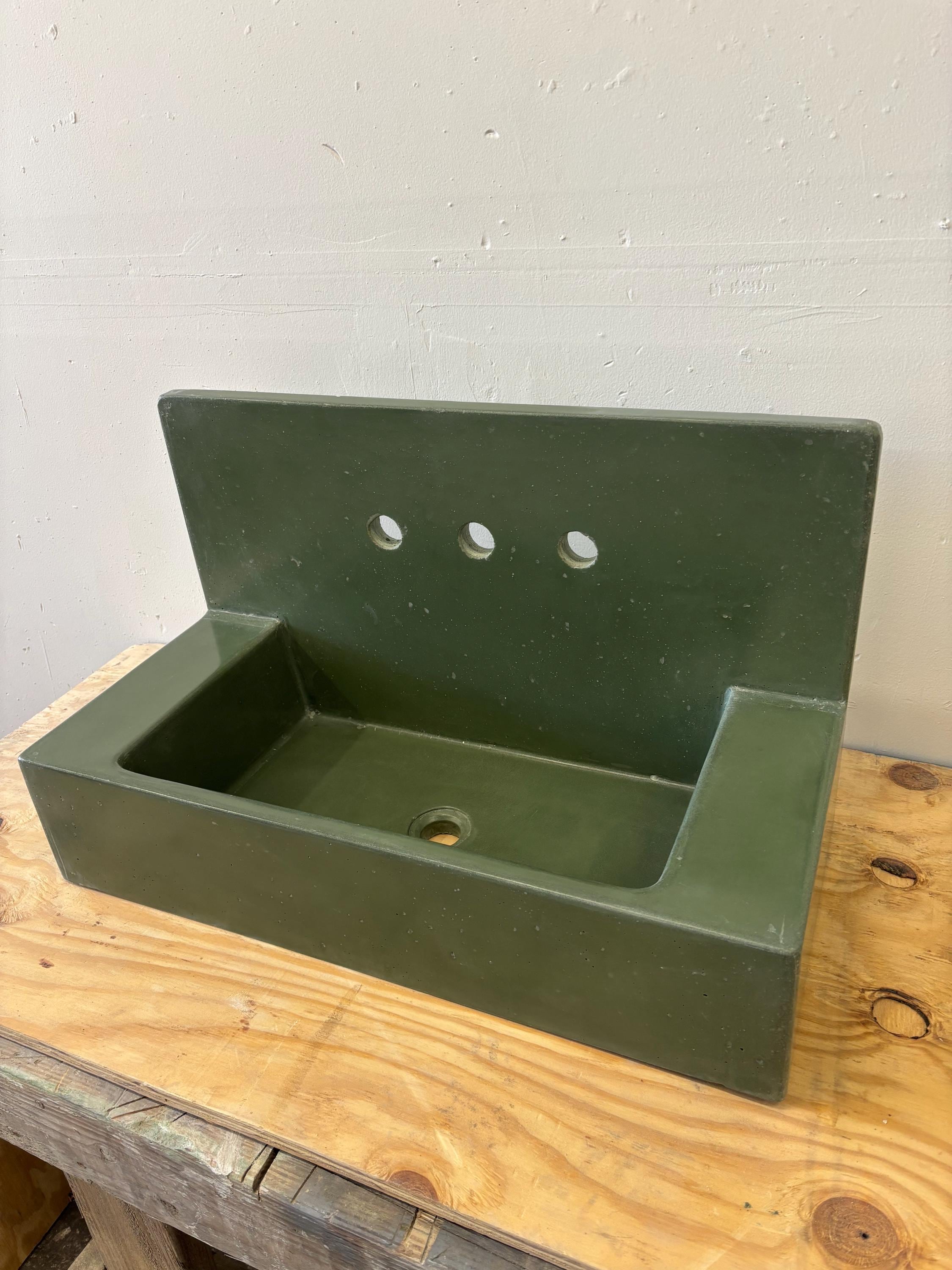 Photo inspiration: 28 Wall Mount Concrete Sink With Integrated Backsplash 27 Colors Photo Inspiration