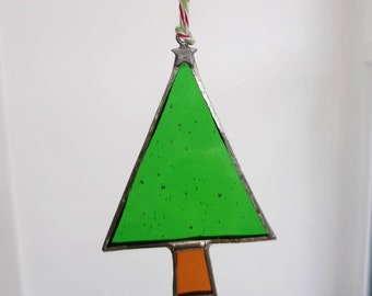Stained Glass Tree - Christmas Tree Decoration - Gift for Her or Him - Christmas Gift - Stocking Filler - Christmas Eve Box