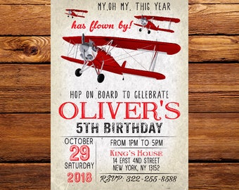 airplane invitation etsy