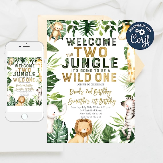 Wild One Birthday Invitation Templates Editable With MS