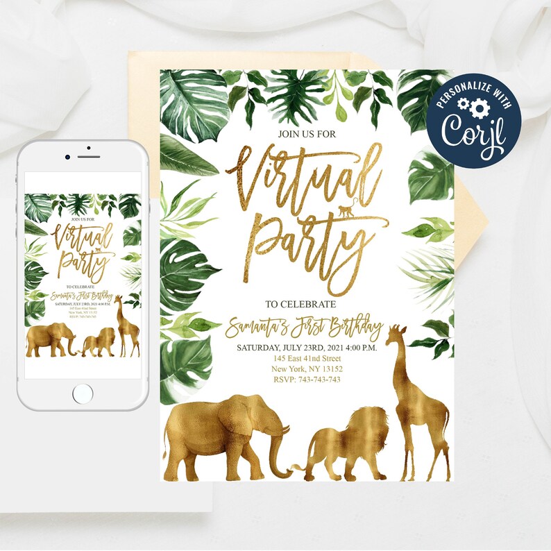 Editable Quarantine Birthday Invitation Stay at Home Party Etsy